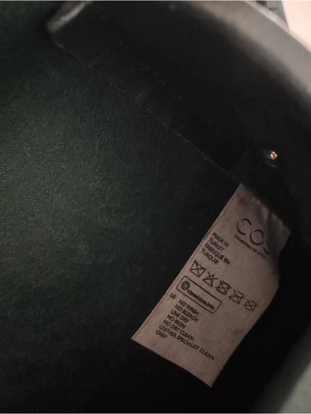 COS Dark Green Crossbody Leather Saddle Bag - Picture 11 of 16